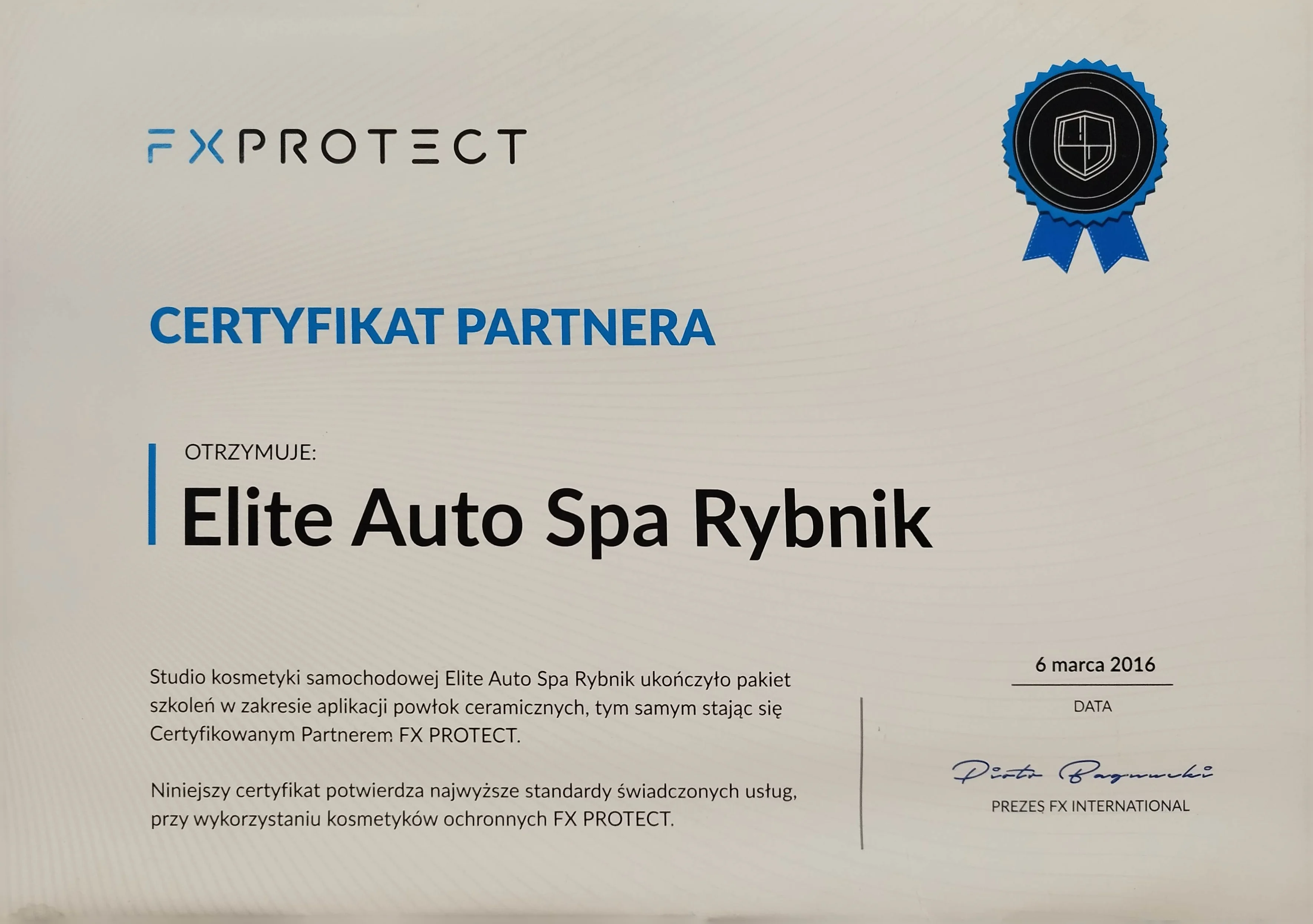 Certyfikat ASR Auto Spa Rybnik - potwierdzenie kwalifikacji i szkoleń 3